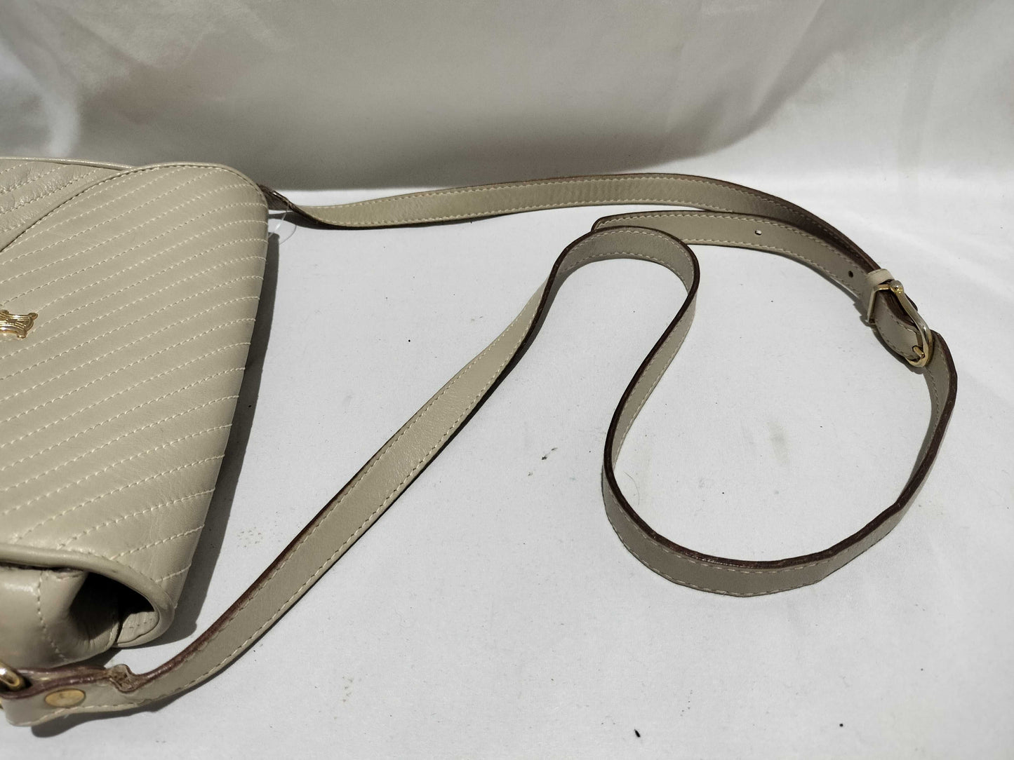 CELINE Triomphe Leather Shoulder Bag