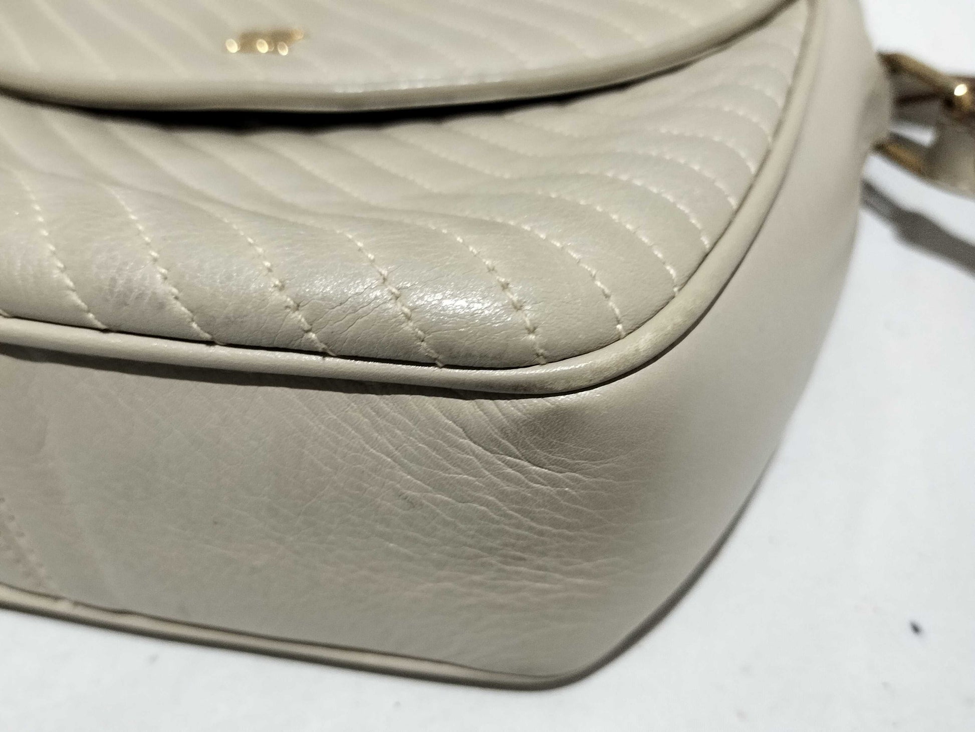 CELINE Triomphe Leather Shoulder Bag