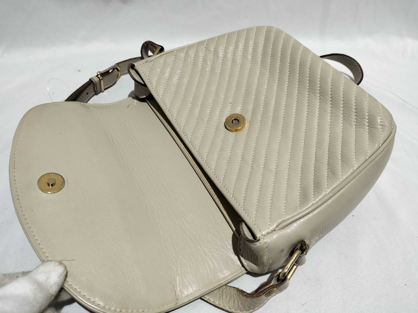 CELINE Triomphe Leather Shoulder Bag