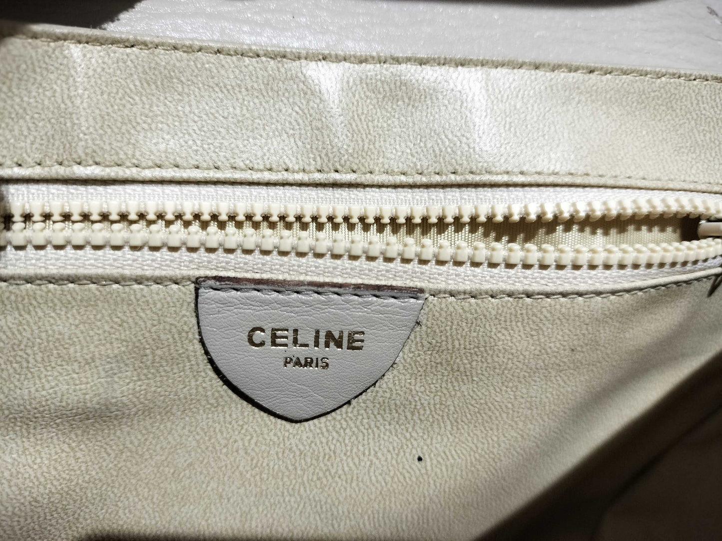 CELINE Triomphe Leather Shoulder Bag