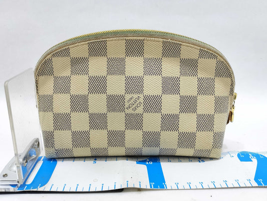 LOUIS VUITTON **2116 Damier Azur Pochette Cosmetic Pouch
