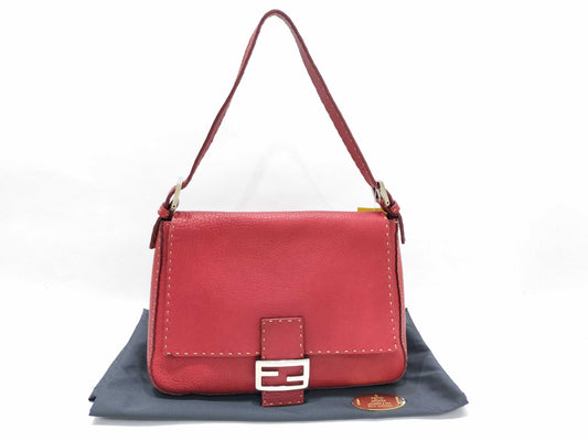 FENDI Selleria Selleria/Mamma/Leather/Red/Shoulder Bag