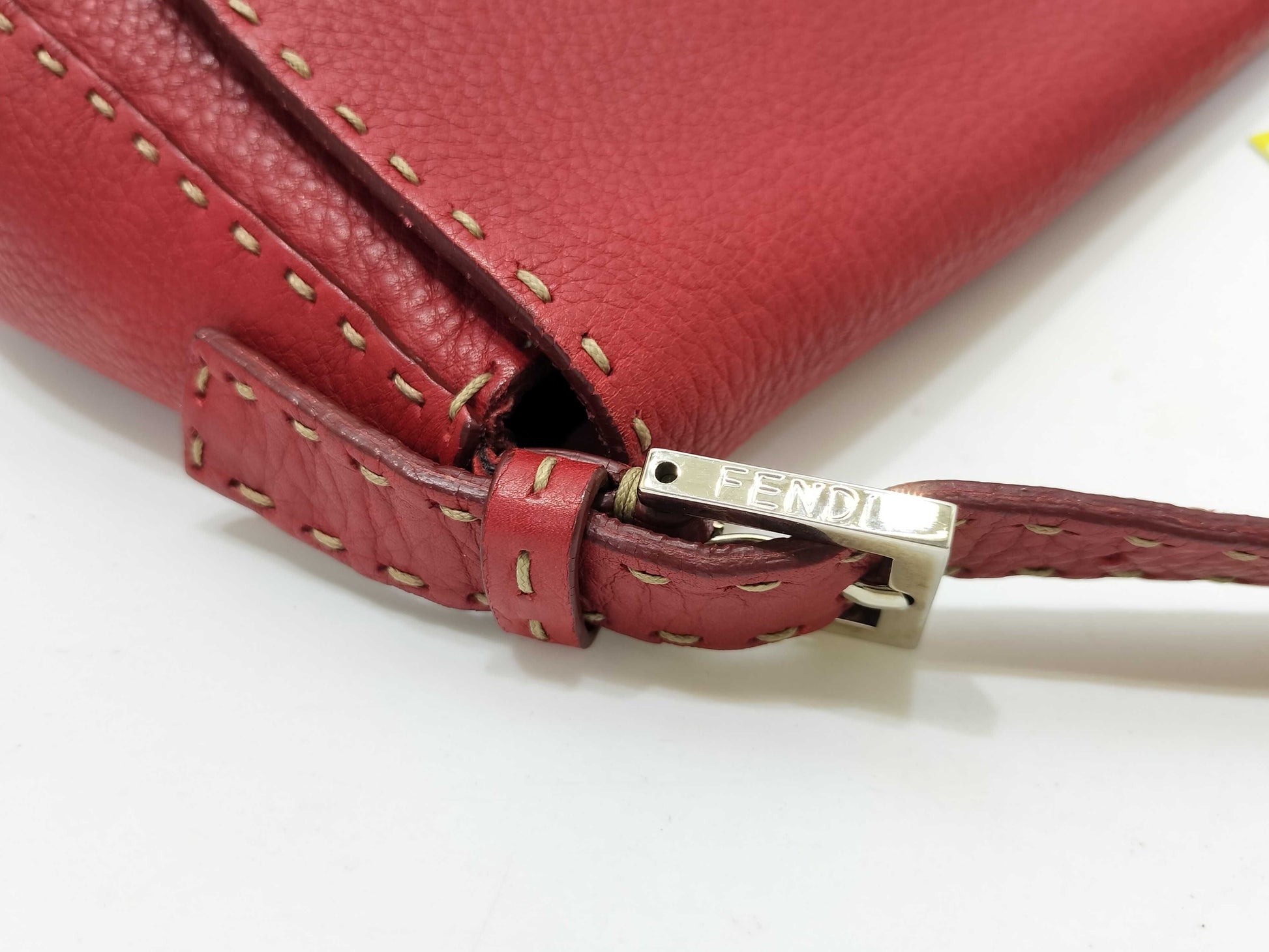FENDI Selleria Selleria/Mamma/Leather/Red/Shoulder Bag