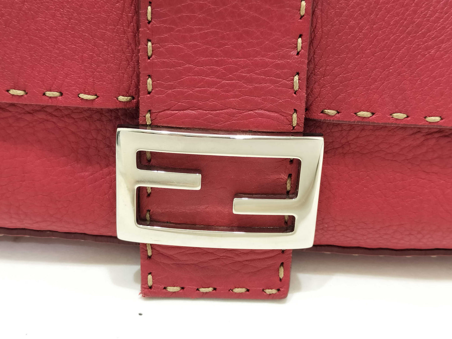 FENDI Selleria Selleria/Mamma/Leather/Red/Shoulder Bag