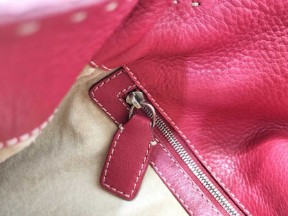 FENDI Selleria Selleria/Mamma/Leather/Red/Shoulder Bag