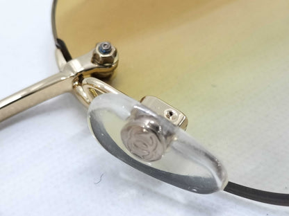  CHANEL 4017-D Coco Mark Rhinestone Orange Sunglasses
