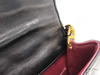CHANEL Lambskin Half Moon Shoulder Bag