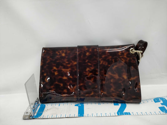 JIMMY CHOO Enamel Tortoiseshell Clutch Bag Handbag