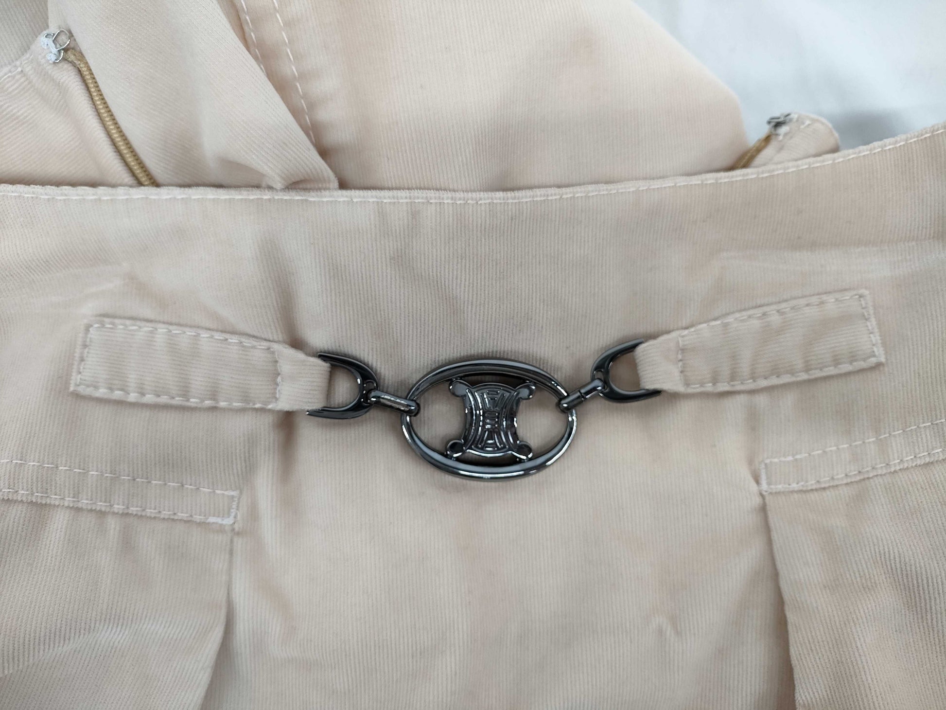 CELINE Skirt with Silver Hardware