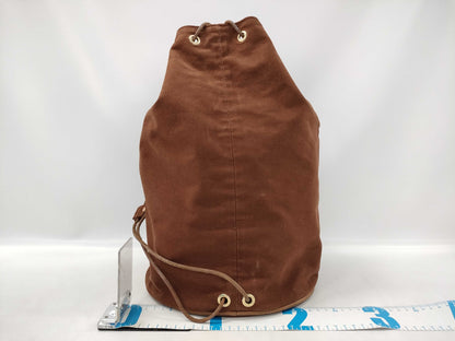 HERMES Polochon Mimir Canvas Brown Shoulder Bag