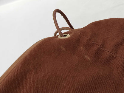 HERMES Polochon Mimir Canvas Brown Shoulder Bag