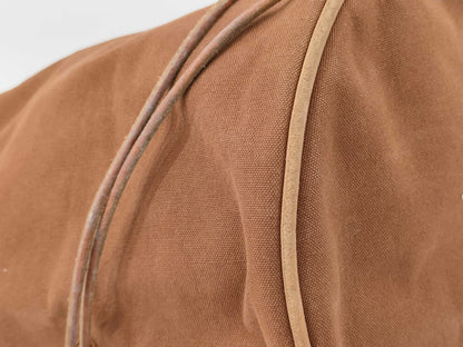 HERMES Polochon Mimir Canvas Brown Shoulder Bag