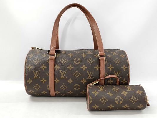 LOUIS VUITTON Monogram M51365 Papillon 30 Tote Bag with Pouch