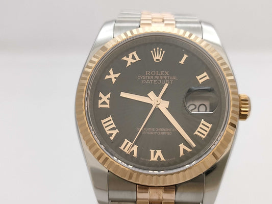 ROLEX 116231 D221481 Black Sunbeam Men's Watch