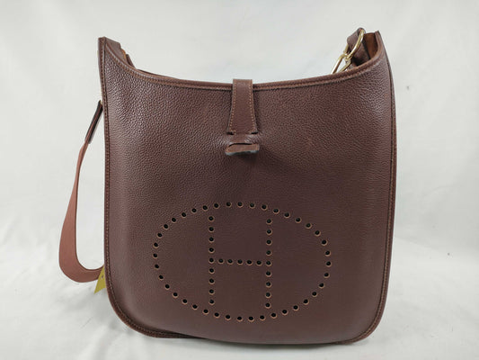 HERMES Evelyn Evelyn One GM Brown □B Shoulder Bag