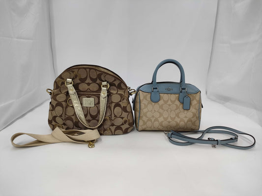 COACH Signature 18754 Canvas/F32203 Mini Boston 2-Way Handbag 