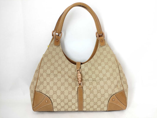 GUCCI GG Canvas New Jackie Shoulder Tote Handbag