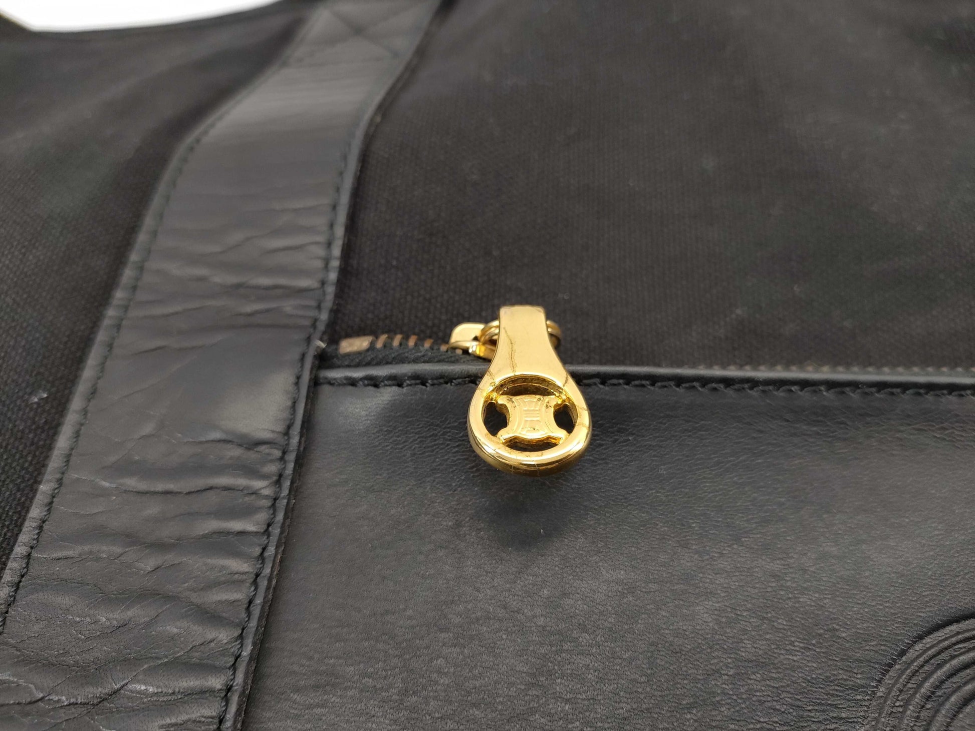 CELINE Canvas x Leather Tote Bag Tote Bag