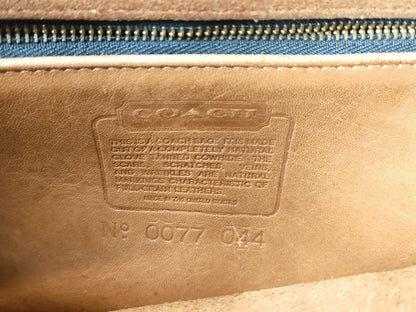 COACH Leather Shoulder Bag Flap Brown 044 Shoulder Bag