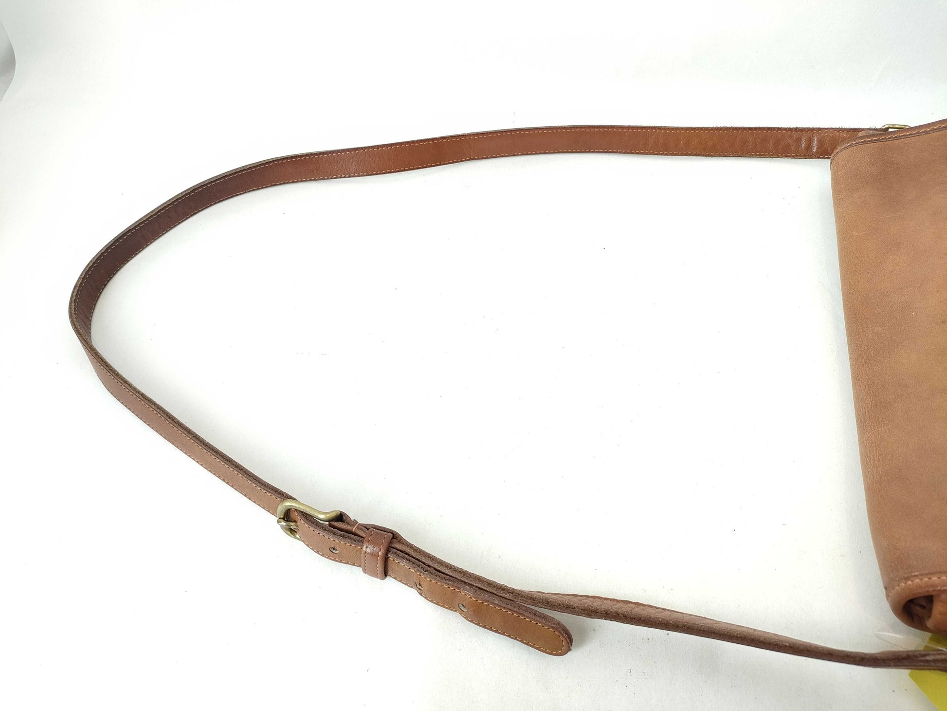 COACH Leather Shoulder Bag Flap Brown 044 Shoulder Bag