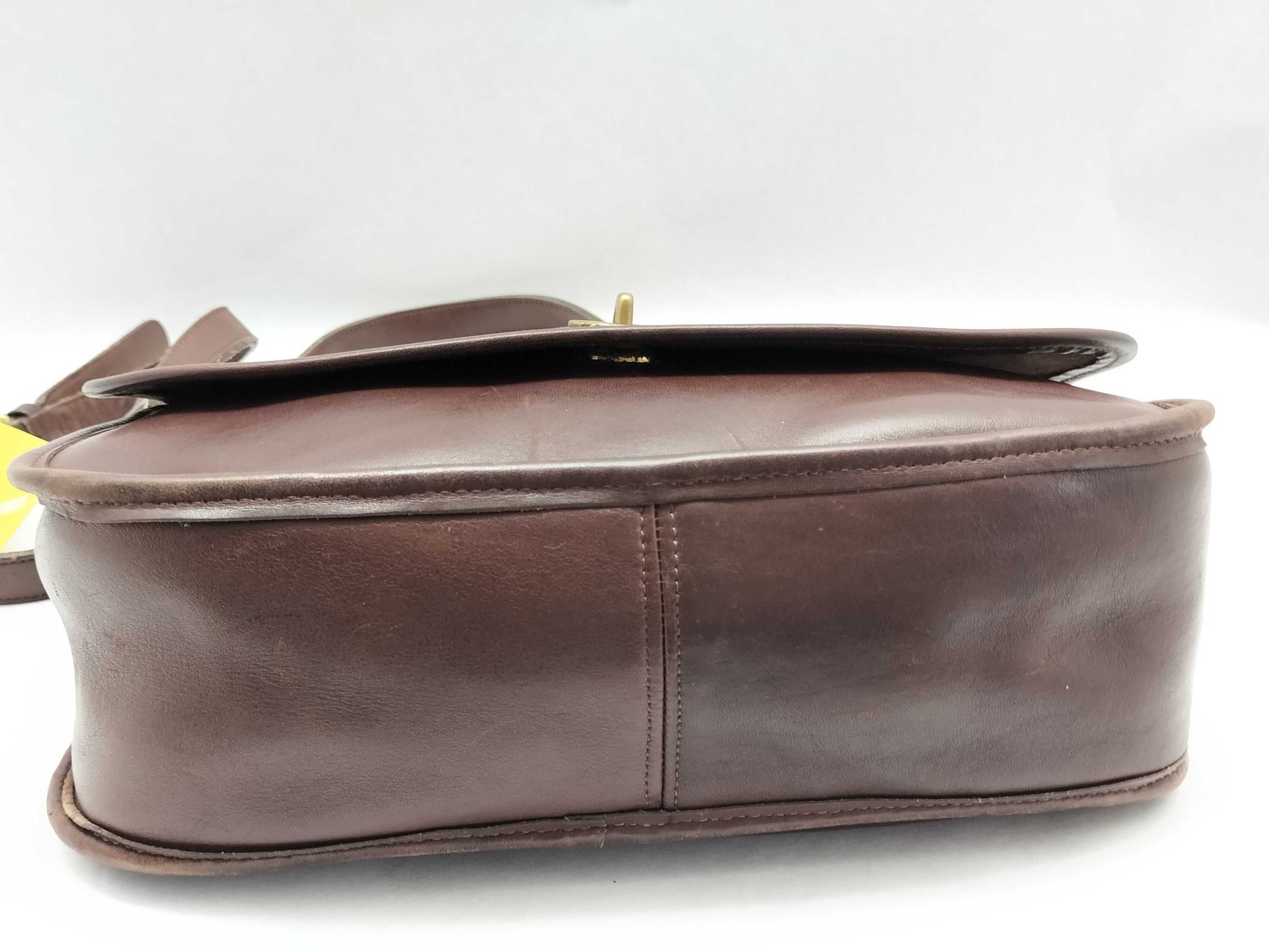 COACH Leather Shoulder Bag Flap Brown 208 Shoulder Bag