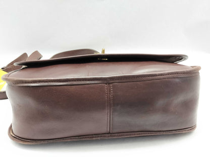 COACH Leather Shoulder Bag Flap Brown 208 Shoulder Bag