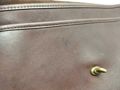 COACH Leather Shoulder Bag Flap Brown 208 Shoulder Bag