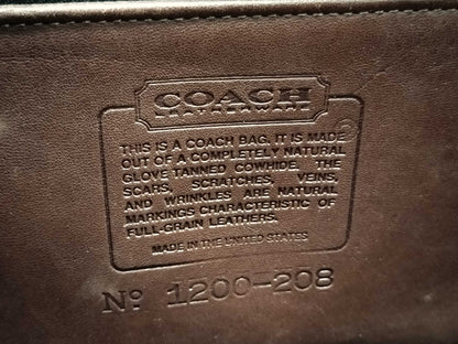 COACH Leather Shoulder Bag Flap Brown 208 Shoulder Bag