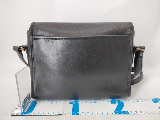 COACH Leather Shoulder Bag Flap Brown 202-11 Shoulder Bag