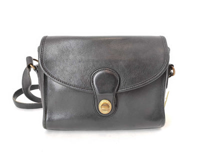 COACH Leather Shoulder Bag Flap Brown 202-11 Shoulder Bag