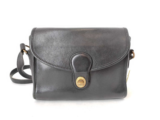 COACH Leather Shoulder Bag Flap Brown 202-11 Shoulder Bag
