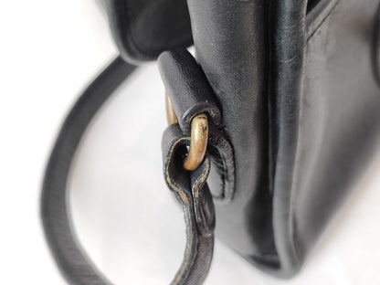 COACH Leather Shoulder Bag Flap Brown 202-11 Shoulder Bag