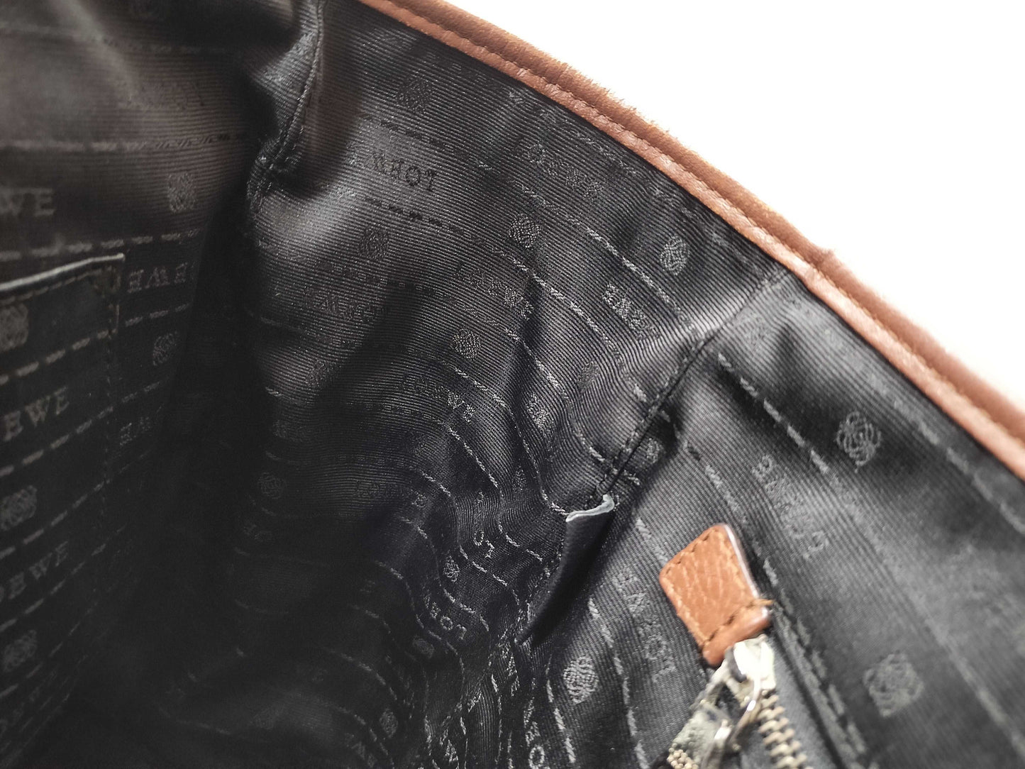LOEWE Heritage Leather Tote Bag Brown
