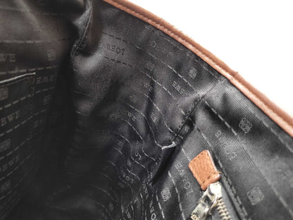 LOEWE Heritage Leather Tote Bag Brown
