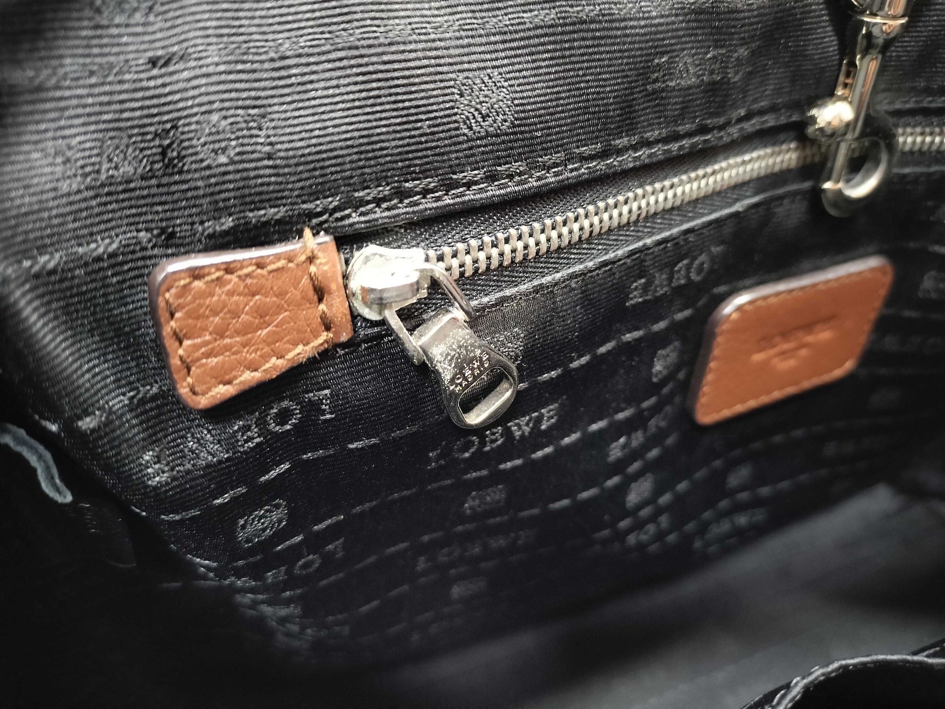 LOEWE Heritage Leather Tote Bag Brown