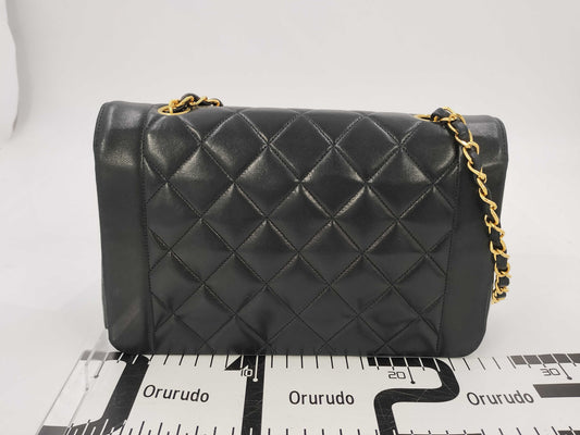 CHANEL Diana Lambskin Single Chain Shoulder Bag