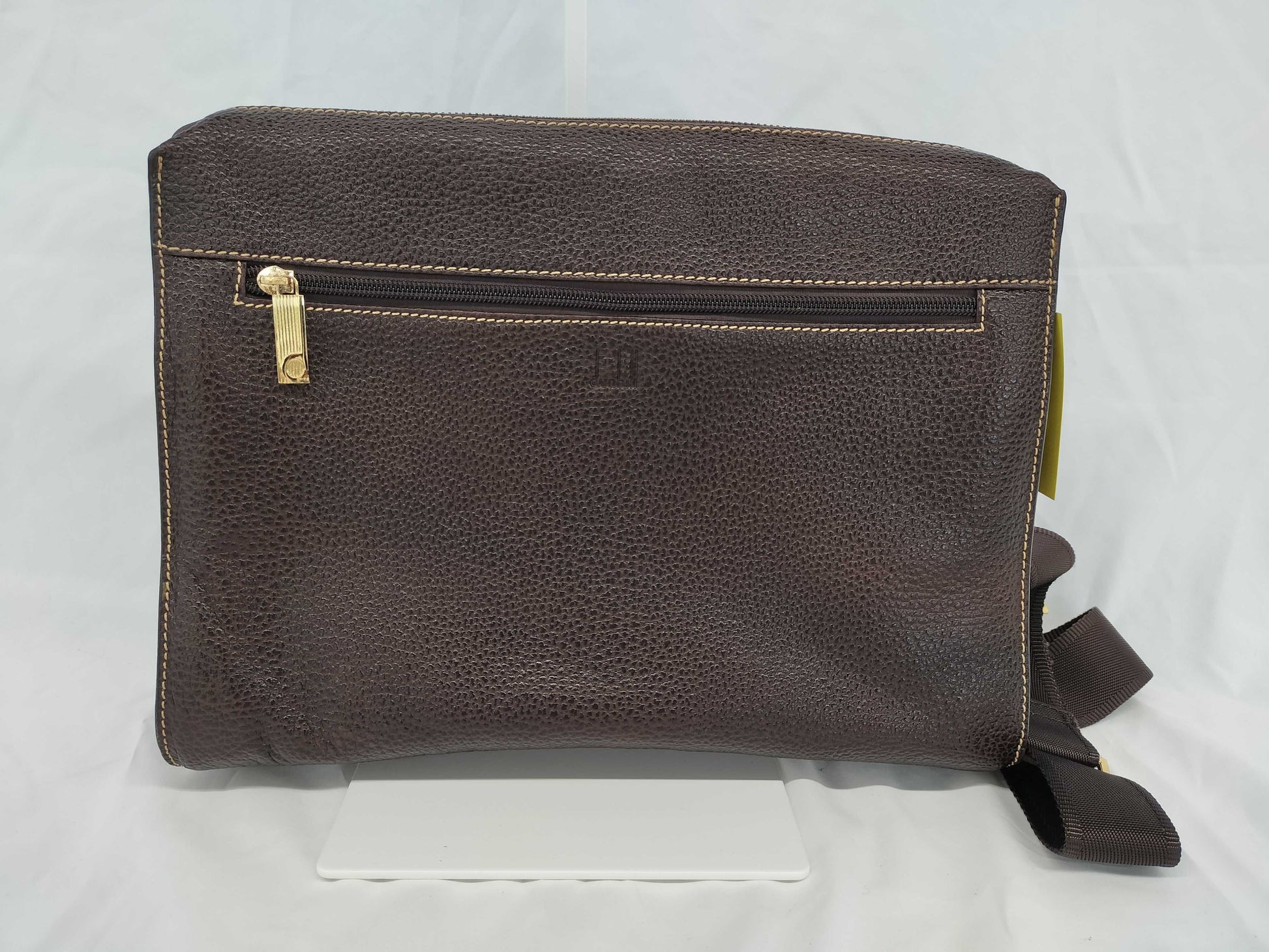 Dunhill Leather Shoulder Bag, Dark Brown