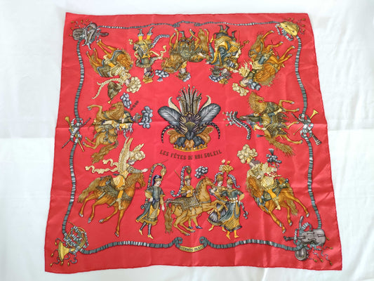 HERMES Carré 90 Sun King Celebration Other Accessories