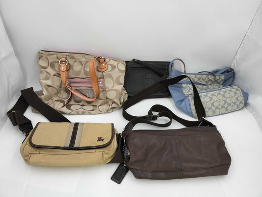 5-piece set of Coach and Burberry shoulder bags