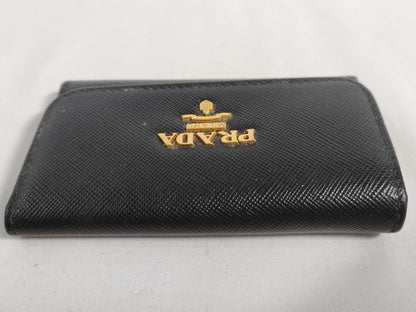 PRADA Saffiano 6-ring key case with chips