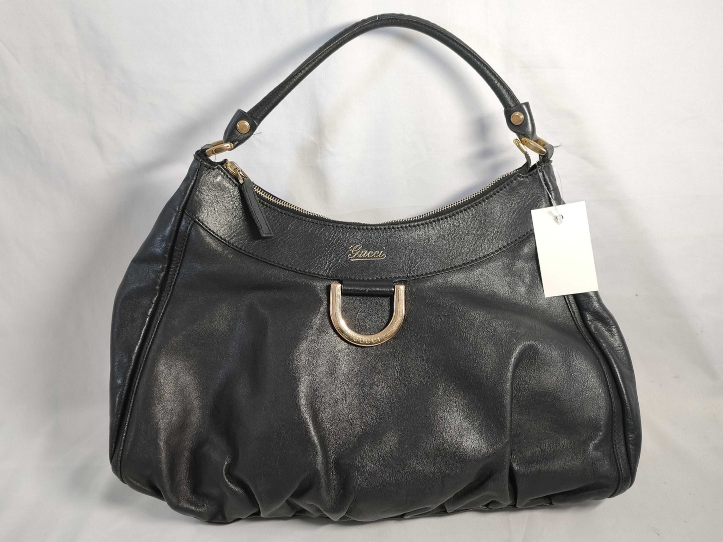 GUCCI Abby One-Shoulder Bag in Black Leather 189833 Shoulder Bag