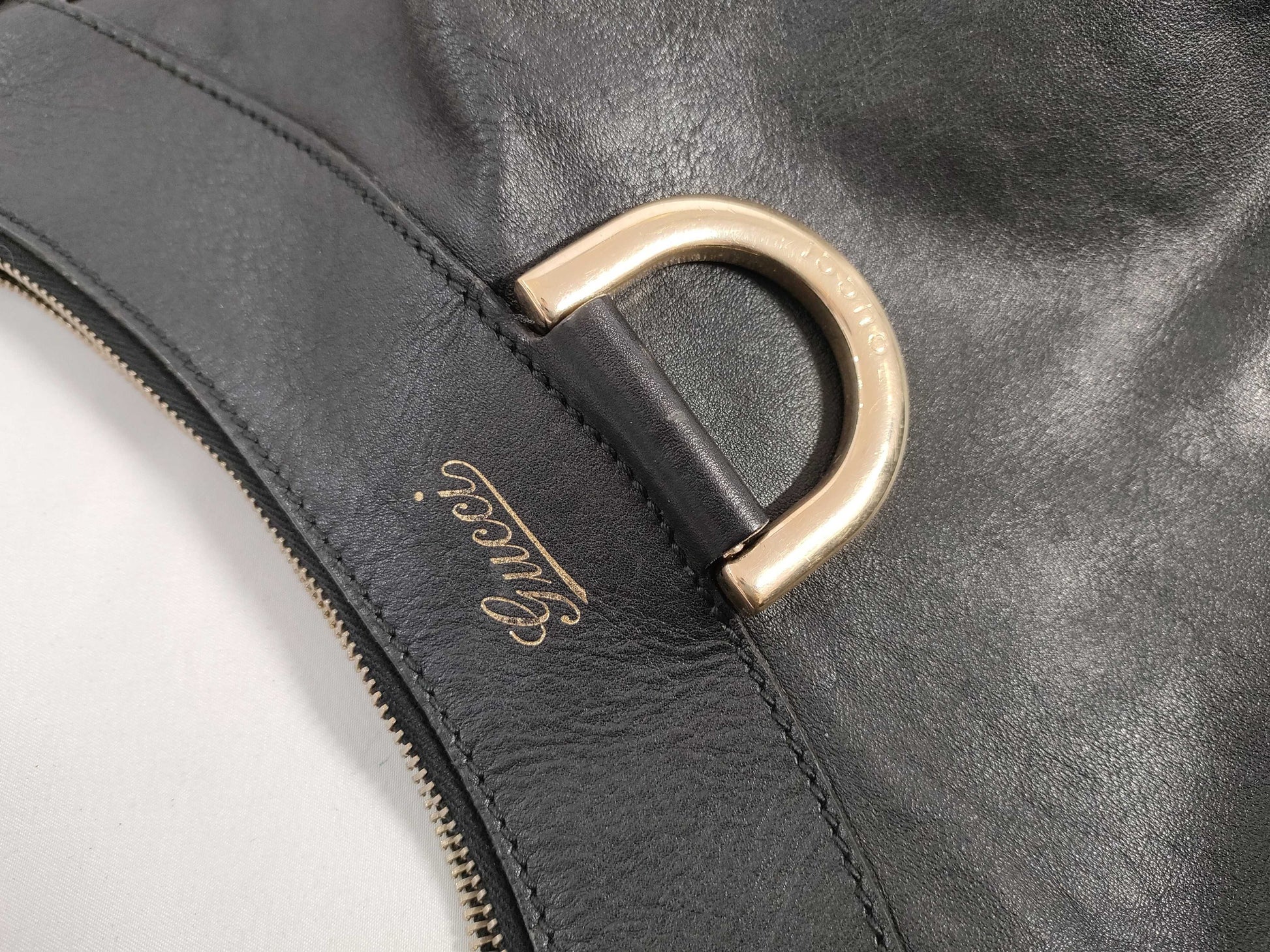 GUCCI Abby One-Shoulder Bag in Black Leather 189833 Shoulder Bag