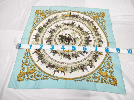 HERMES Carré LA PROMENADE DE LONGCHAMPS Scarf without tag