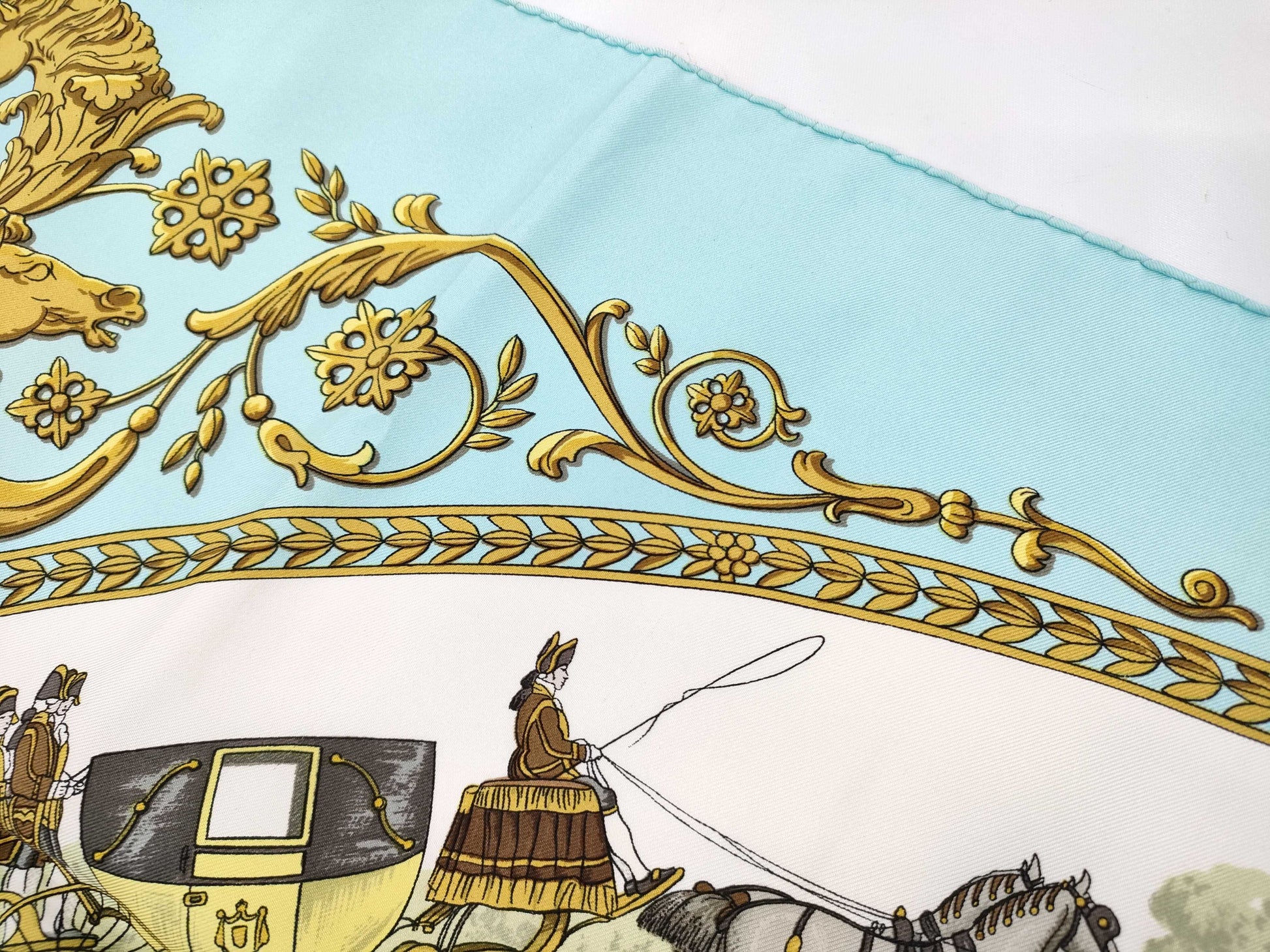 HERMES Carré LA PROMENADE DE LONGCHAMPS Scarf without tag