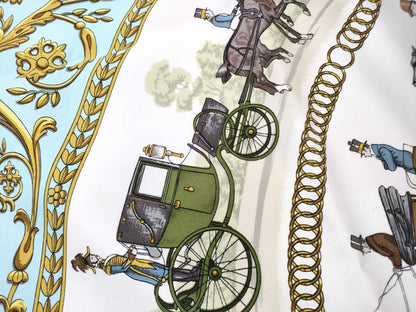 HERMES Carré LA PROMENADE DE LONGCHAMPS Scarf without tag