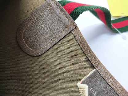 GUCCI 39.02003 GG Supreme PVC Old Sherry Tote Bag