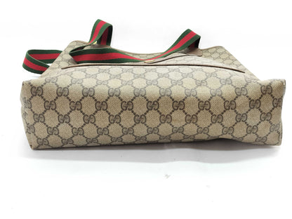 GUCCI 39.02003 GG Supreme PVC Old Sherry Tote Bag