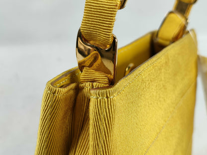 Salvatore Ferragamo Vara Canvas Handbag Yellow AU-21 6155