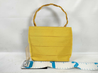 Salvatore Ferragamo Vara Canvas Handbag Yellow AU-21 6155