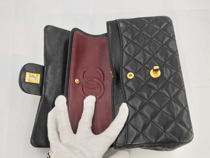 CHANEL Lambskin Matelasse 23 Double Flap Shoulder Bag, No. 16